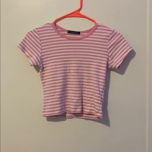Bubblegum pink striped tee